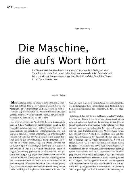 c // mag - Fachzeitschrift für Informationstechnologien, Geoinformationssysteme