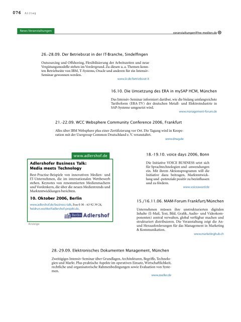 c // mag - Fachzeitschrift für Informationstechnologien, Geoinformationssysteme