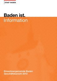 Geschäftsbericht 2012 - Online Shop - Stadt Baden