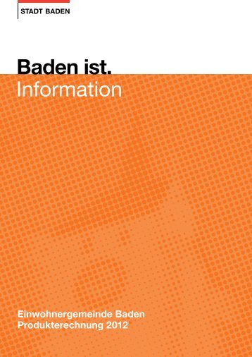 Produkterechnung 2012 - Baden - Online Shop - Stadt Baden