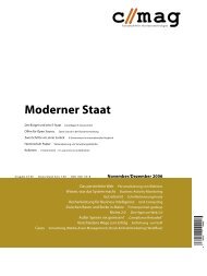 c // mag - Fachzeitschrift für Informationstechnologien, Themenheft: Moderner Staat