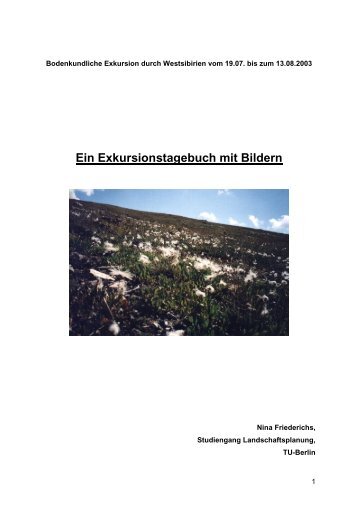 Ein Exkursionstagebuch mit Bildern - Sibirien-Exkursion