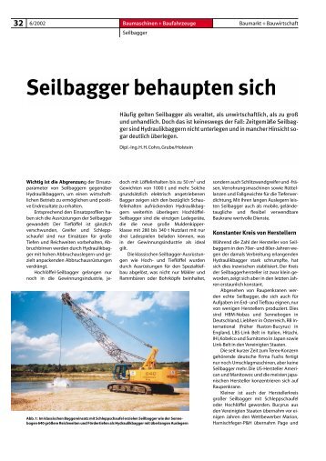 Seilbagger behaupten sich - Bauverlag