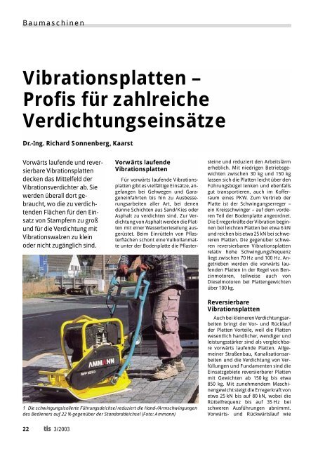 Vibrationsplatten – Profis für zahlreiche ... - Bauverlag