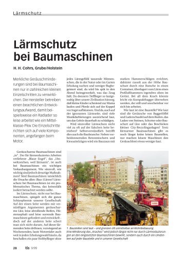 Lärmschutz bei Baumaschinen - Bauverlag