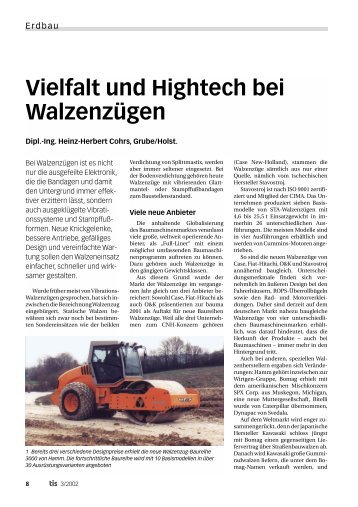 Vielfalt und Hightech bei Walzenzügen - Bauverlag