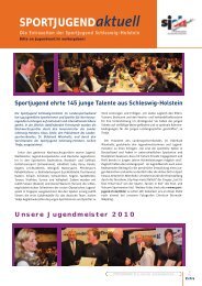 SPORTJUGENDaktuell - Sportjugend Schleswig-Holstein