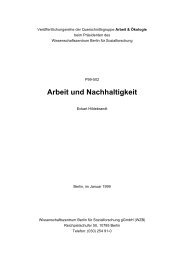 Arbeit und Nachhaltigkeit. - WZB