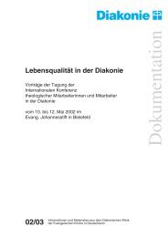 Lebensqualität in der Diakonie