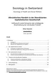 Altruistisches Handeln in der liberalisierten kapitalistischen