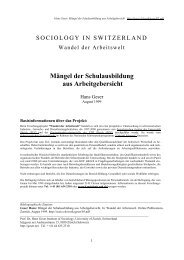 View - Sociology of Switzerland