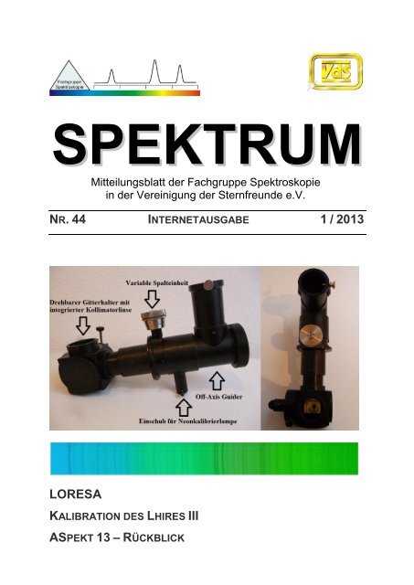 SPEKTRUM Nr. 44 - FG - Spektroskopie