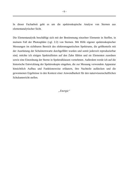 Grundlagen der elementanalytischen Sternspektroskopie - FG ...