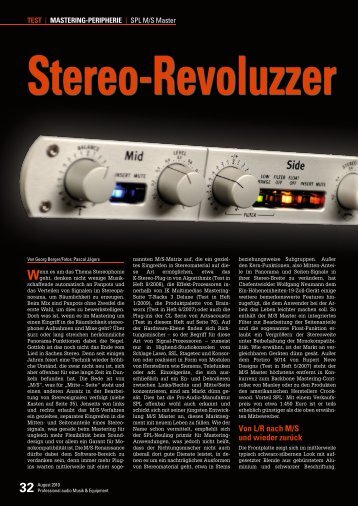 Professional audio Magazin - SPL