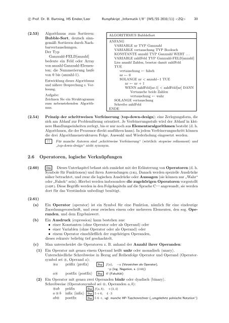 Vorlesungsskript - Hochschule Emden/Leer