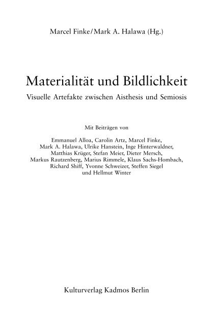 Materialität und Bildlichkeit - Einsnull