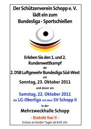 Sonntag, 23. Oktober 2011 - Schützenverein-Schopp e.V