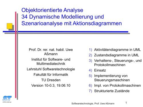 34-analysis-dynamic - Lehrstuhl Softwaretechnologie