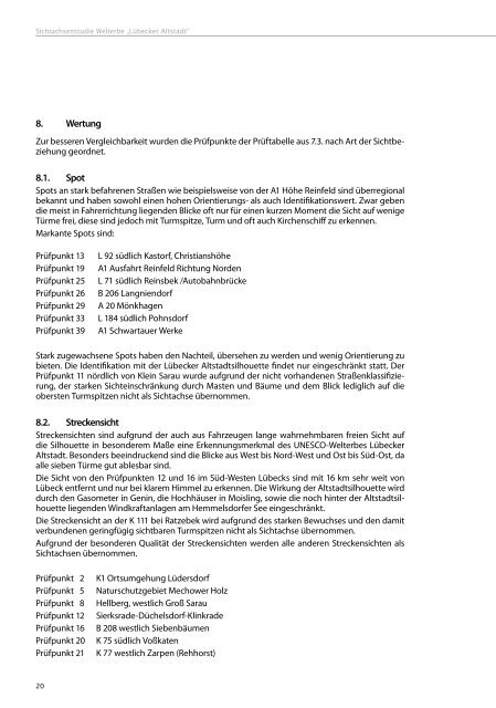 Sichtachsenstudie - Stadtentwicklung - Hansestadt LÜBECK