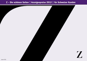 Z – Die schönen Seiten - Neue Zürcher Zeitung