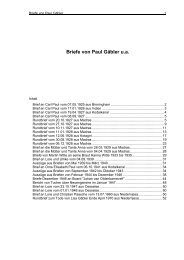 Briefe von Paul Gäbler ua - Gaebler Info und Genealogie