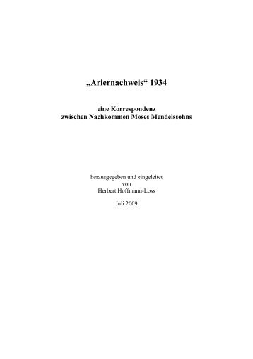 „Ariernachweis“ 1934 - Eine Korrespondenz ... - Stratokles.de