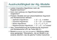 Ausdrucksfähigkeit der Alg.-Modelle
