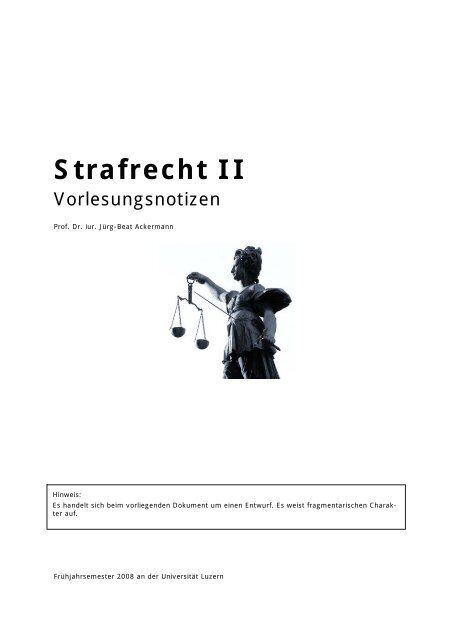 Strafrecht II - Studentische Organisationen Uni Luzern