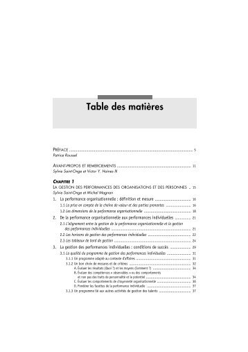 Télécharger la table des matières complète - De Boeck