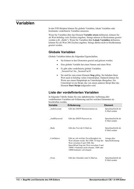 Benutzerhandbuch CIE 1.0 IVR-Editor - Avaya Support