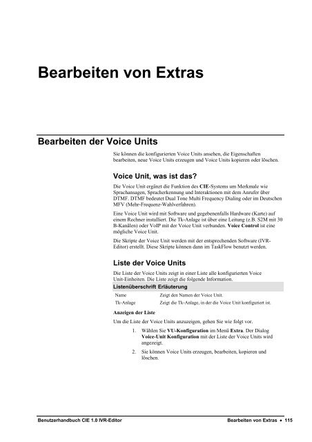 Benutzerhandbuch CIE 1.0 IVR-Editor - Avaya Support