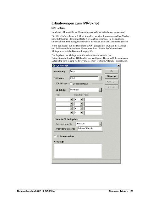 Benutzerhandbuch CIE 1.0 IVR-Editor - Avaya Support