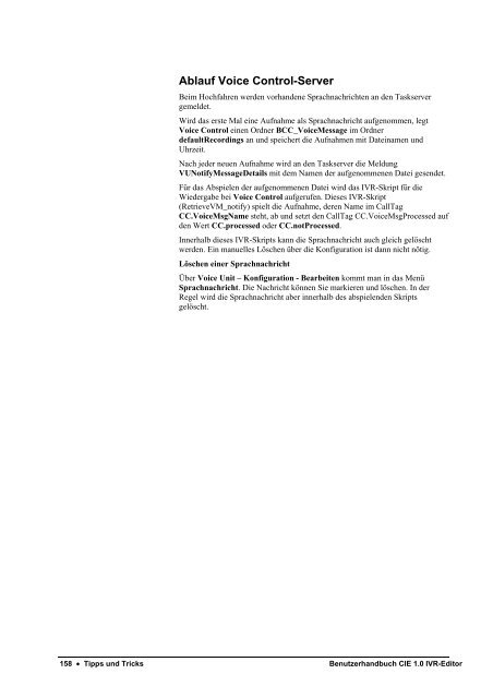 Benutzerhandbuch CIE 1.0 IVR-Editor - Avaya Support