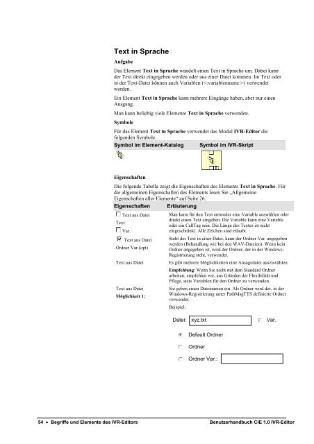 Benutzerhandbuch CIE 1.0 IVR-Editor - Avaya Support