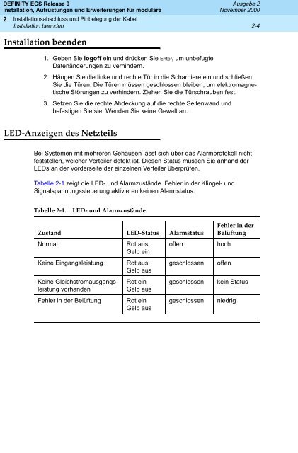 DEFINITY ECS Release 9 Installation ... - Avaya Support