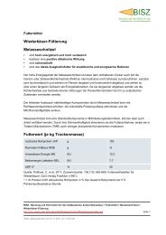 Wiederkäuer-Fütterung Melasseschnitzel Futterwert (je kg ... - BISZ