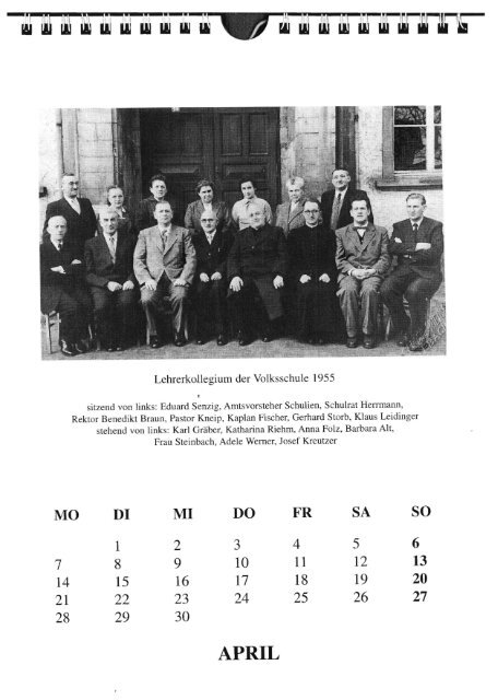 Historischer Kalender 1997 - Historischer Verein Lebach EV