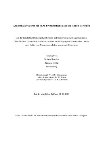 Thesis - RWTH Aachen University