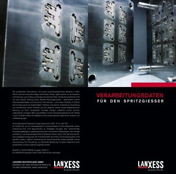 VERARBEITUNGSDATEN - LANXESS