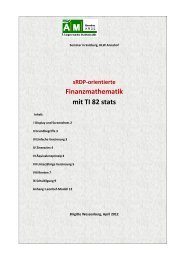 Finanzmathematik mit TI 82 stats - teaching