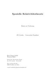 Spezielle Relativitätstheorie - Institut für Theoretische Physik ...