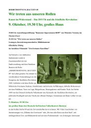 Herbst- Hoffnung 89 - Deutsch-sorbisches Volkstheater