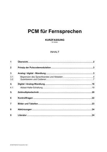 PCM für Fernsprechen