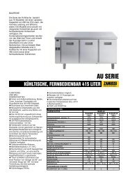 KÜHLTISCHE, FERNBEDIENBAR 415 LITER - Electrolux