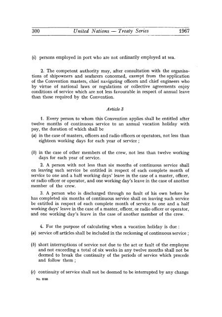 Treaty Series Recueil des Traitds - United Nations Treaty Collection