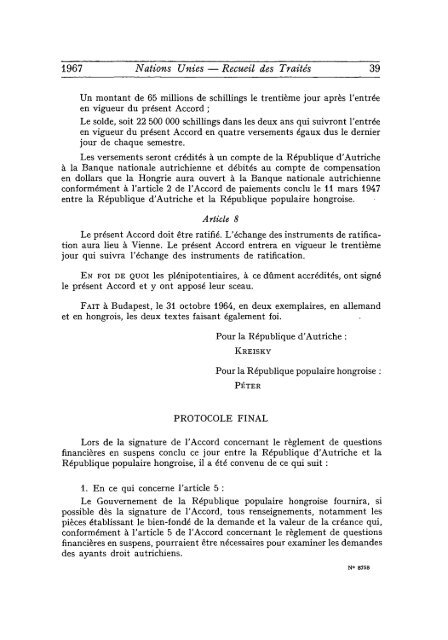 Treaty Series Recueil des Traitds - United Nations Treaty Collection