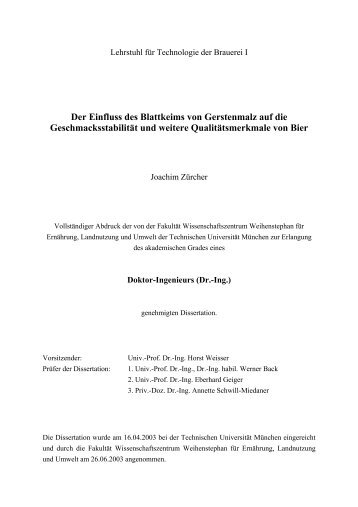 Der Einfluss der Lipide und der lipidabbauenden Enzyme des ...