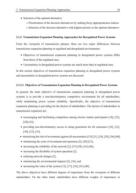 Transmission Expansion Planning in Deregulated Power ... - tuprints