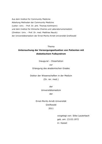 Monografie Vs 11 - Ernst-Moritz-Arndt-Universität Greifswald