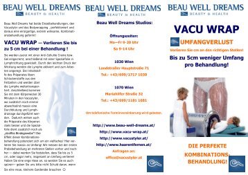 VACU WRAP vacu wrap erfahrung, vacustyler erfahrungen, schlaffes bindegewebe, körper ohne extremitäten, vacufit wien, lymphknoten po, fettabbau ultraschall